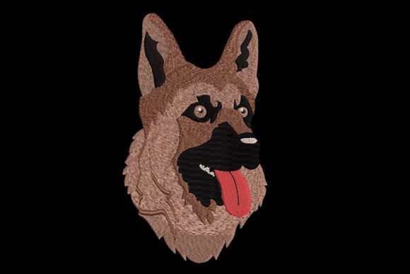 Dog German Shepherd Embroidery Design