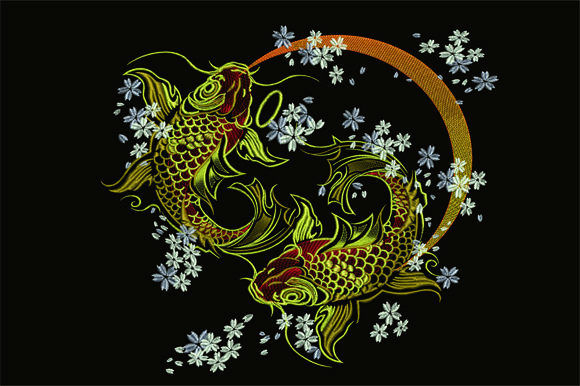 Gold Koi Embroidery Design Review
