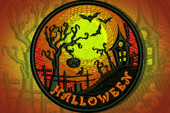 Halloween Patch Embroidery Design