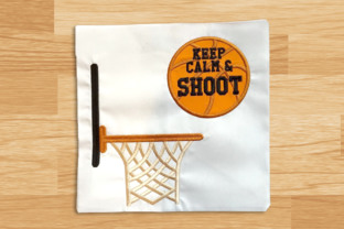 Keep Calm and Shoot Basketball Applique