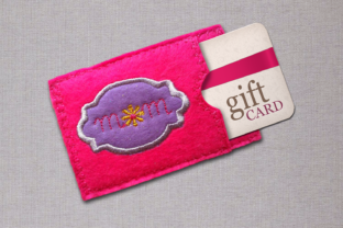 Mom ITH Gift Card Holder Applique