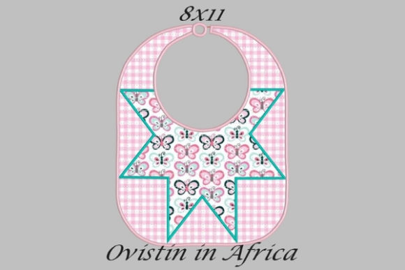 Pink Star Adorable Baby Bib Large