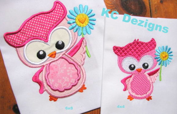 Spring Owl with Flower